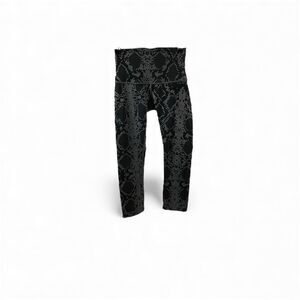Lululemon Wunder Under Crop High Rise Ziggy Snake Slate Leggings Size 4